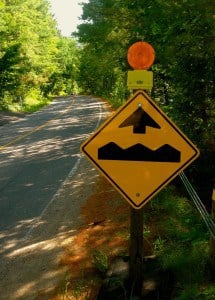 Bumpy Road Danger