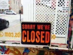 Sorry We Are Closed