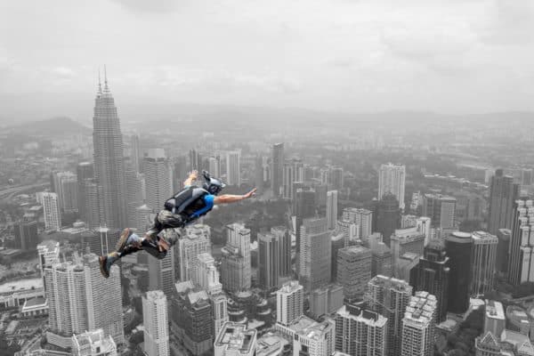 Risk Base Jumping Dive Fall