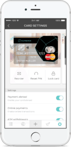 N26 Card Settings