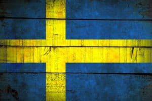 Swedish Flag painted