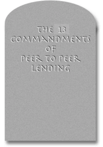 The Thirteen Commandments of P2P lending