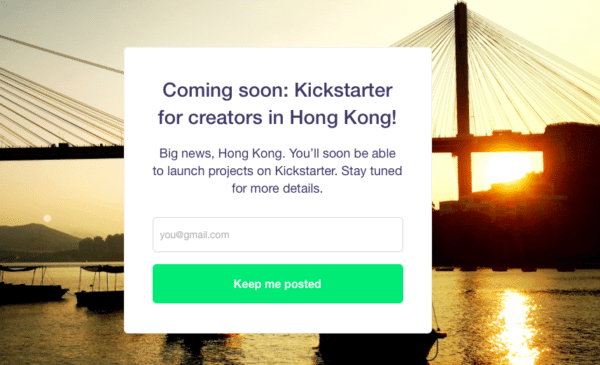 kickstarter hong kong