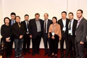 ourcrowd-global-summit-2016-jon-medved-with-nir-barkat-avi-lozowick-denes-ban