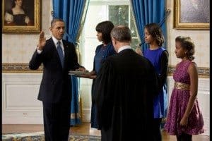 President Barack Obama Being Sworn in for his Second Term