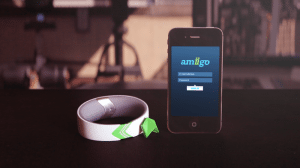 Amiigo Fitness Bracelet and iPhone