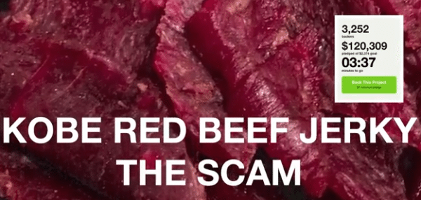 kobe red beef jerky scam kickstarted