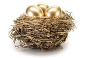 Golden Eggs in a Nest