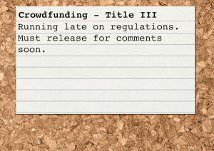 Crowdfunding Card Title III Regulations