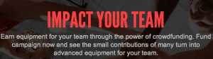 Earn Equipment by Crowdfunding with Impact My Team