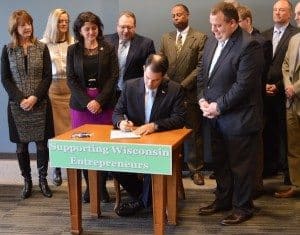 Governor Walker and Representative Craig Wisconsin Crowdfunding Law