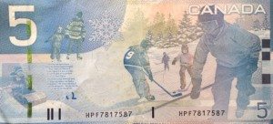 Canada 5 Dollars Hockey