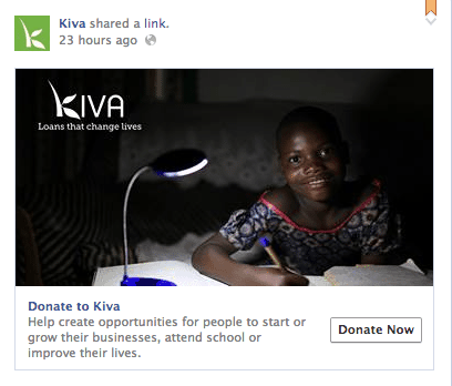 kiva donate facebook