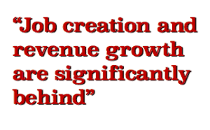 Job Creation and Growth are Behind