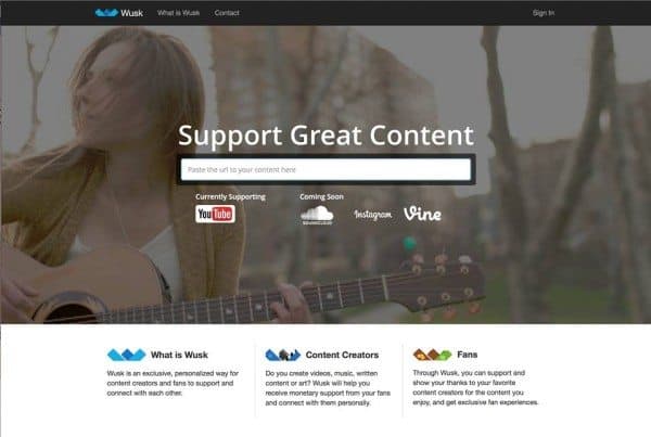 Wusk Home Page todayh