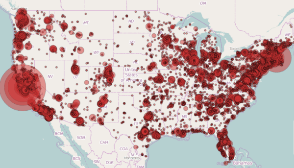 Mayday PAC Map of donations