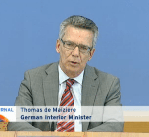 Thomas de Maiziere German Interior Minister