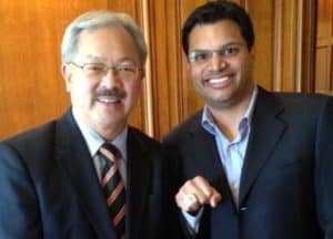 Manny Fernandez and San Francisco Mayor Lee