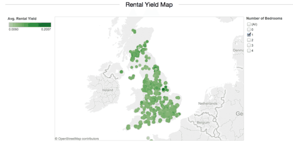 rental yield map- lendinvest