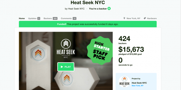 Heat Seek NYC on Kickstarter