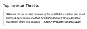 NASAA Top Investor Threats