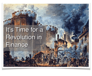 A Revolution in Finance