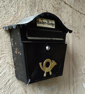 Mailbox Baden Baden Germany