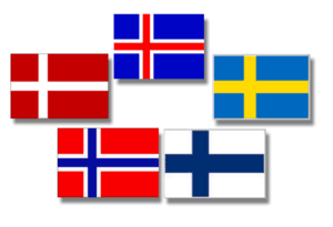 Nordic Flags Sweden Denmark Norway Finland Iceland