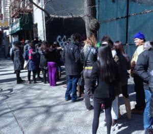 a Crowd of People NYC Cronuts