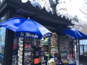 Paris France Newstand Le Monde