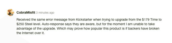 Pebble Kills Kickstarter again