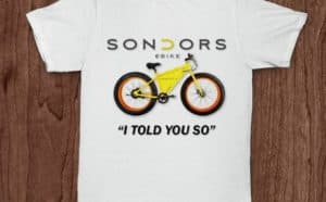 Sondors ebike tshirt