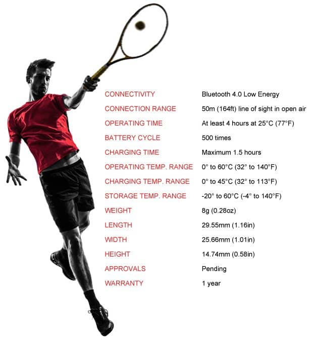 Weighing Only 8g, Smart Tennis Sensor Qlipp Serves Up A