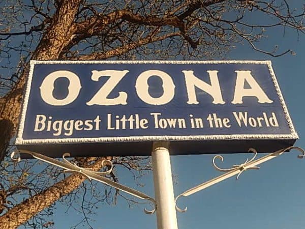 ozona texas sign