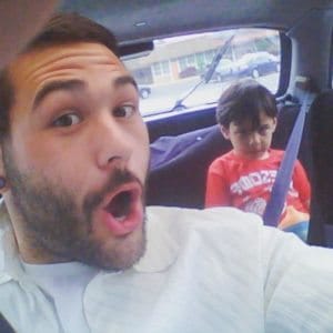 Chris Mintz and son