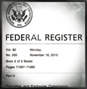 Federal Register Crowdfunding