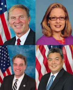 Steve Chabot (R-OH), Kyrsten Sinema (D-ZA), Mark Takai (D-HI) and Robert Hurt (R-VA)