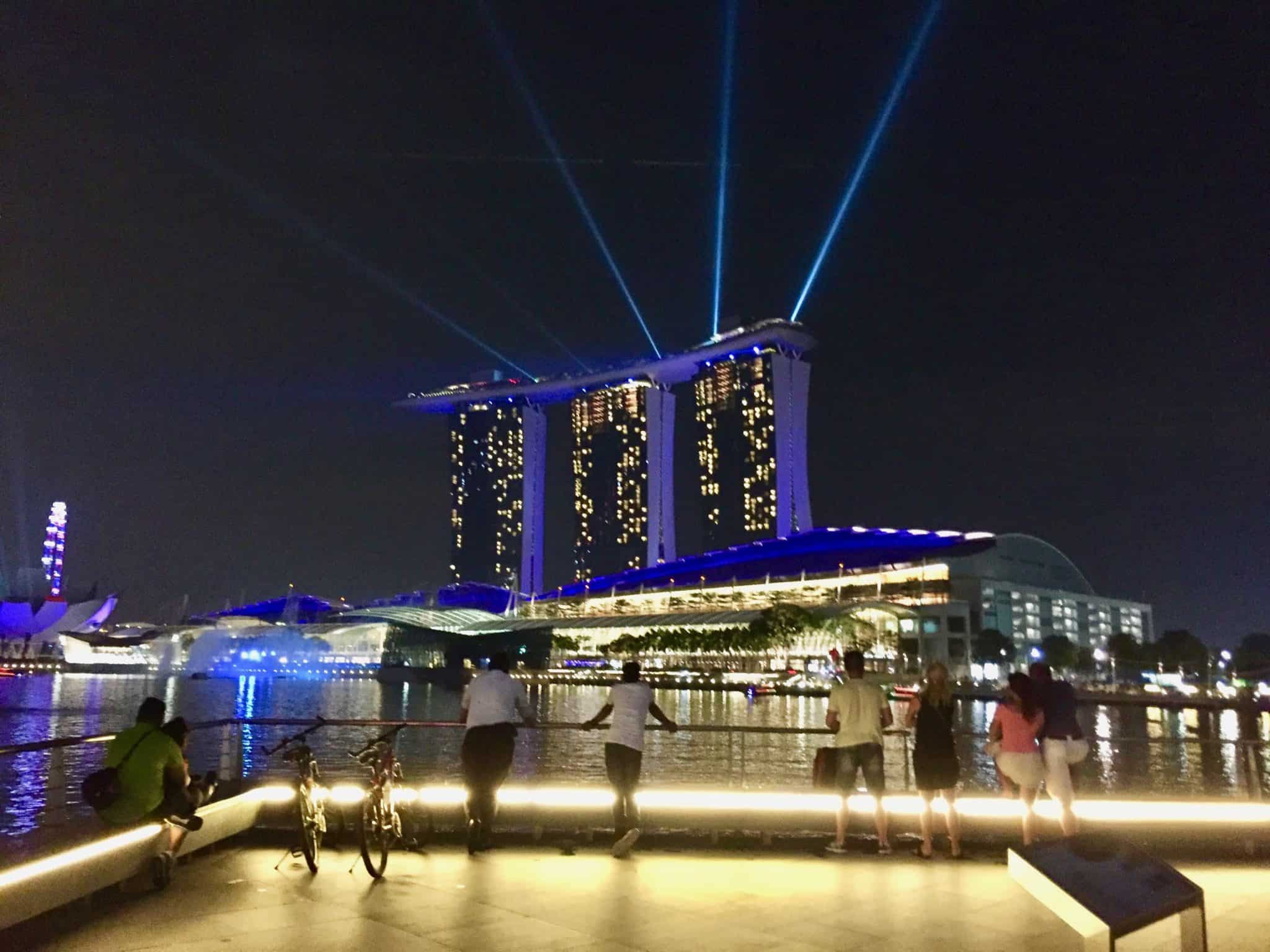 Singapore at Night Marina Bay