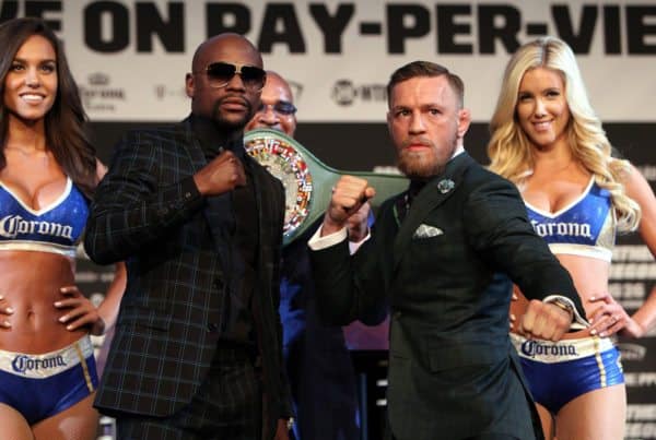 August 23,2017 --- Floyd Mayweather and Conor McGregor during their final press conference Wednesday for their upcoming historic fight ,Saturday, August 26 at the T-Mobile Arena in Las Vegas. --- CHRIS FARINA