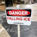 Danger Falling Ice Toronto Canada